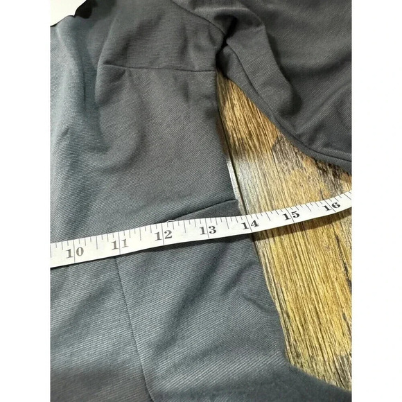 Altar’d State Size M Mini Fit Flare Dress Long Sleeve CUTOUT BACK Light Gray - Picture 11 of 11